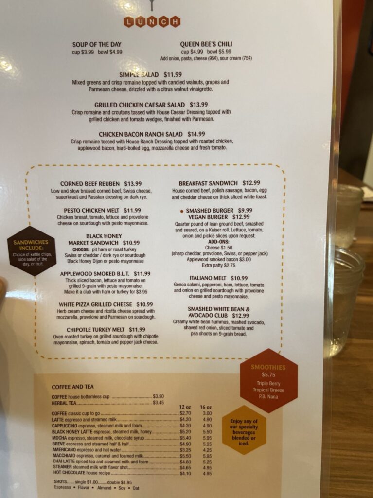 Black Honey Hashery Menu 3